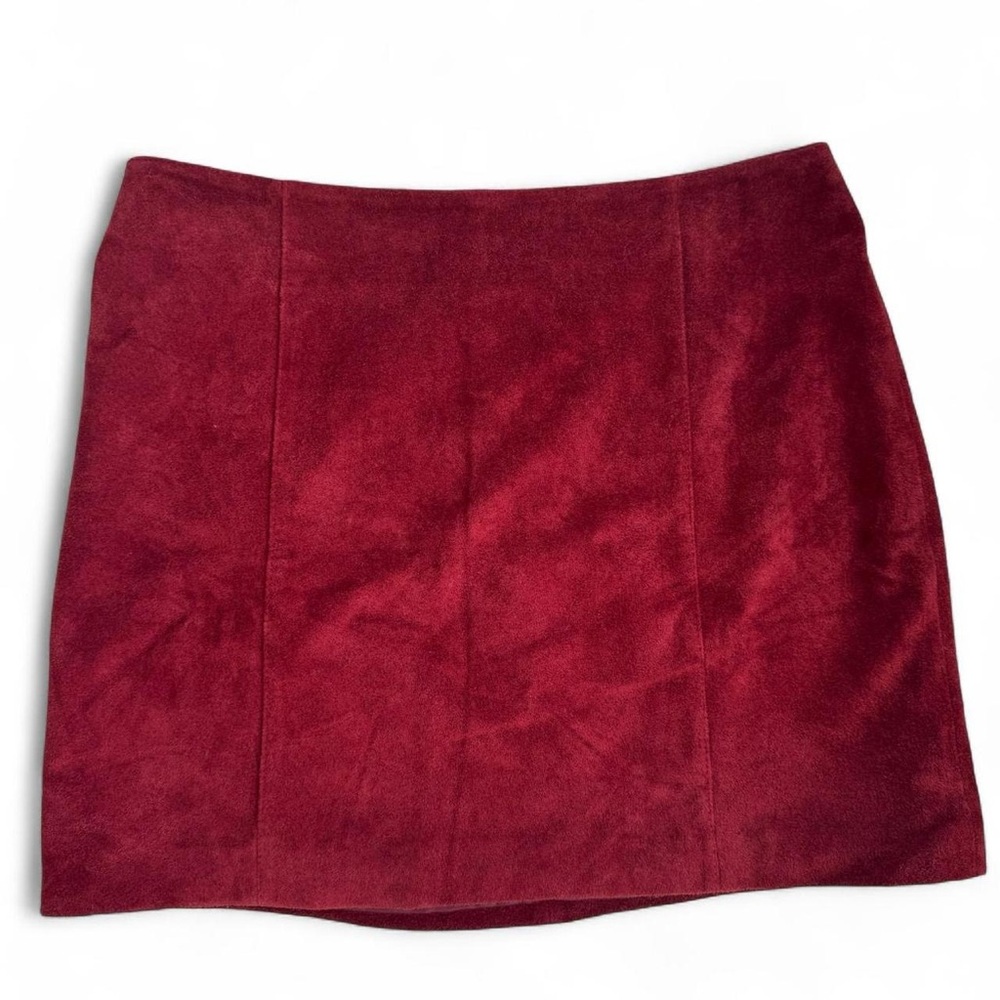 Old Navy Rich Red Leather Mini Skirt